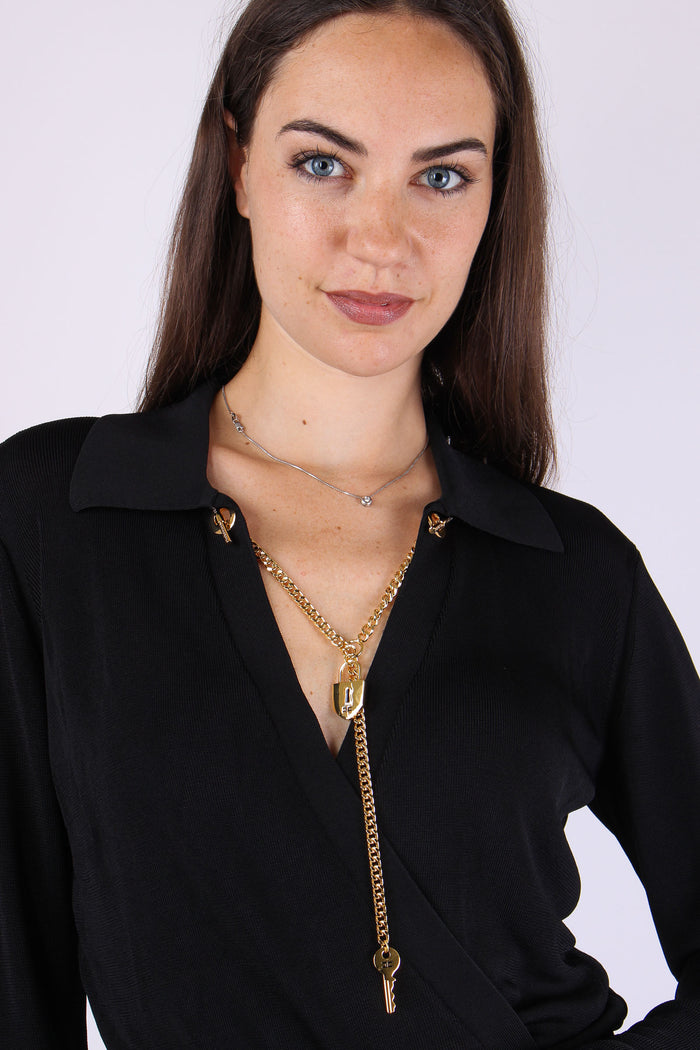 Body Tricot Scollo Zip Nero-7