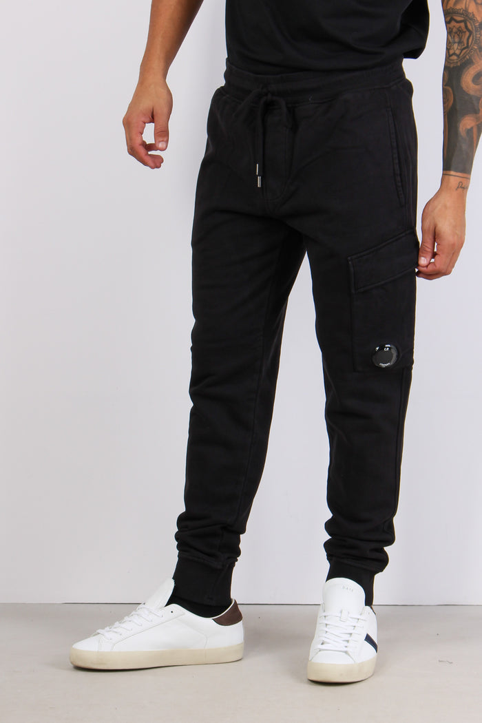 Pantalone Felpa Cargo Black-6