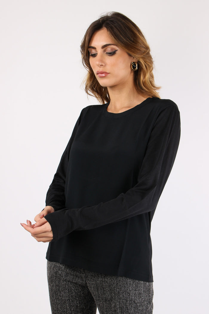 Girocollo Jersey Seta Nero-6