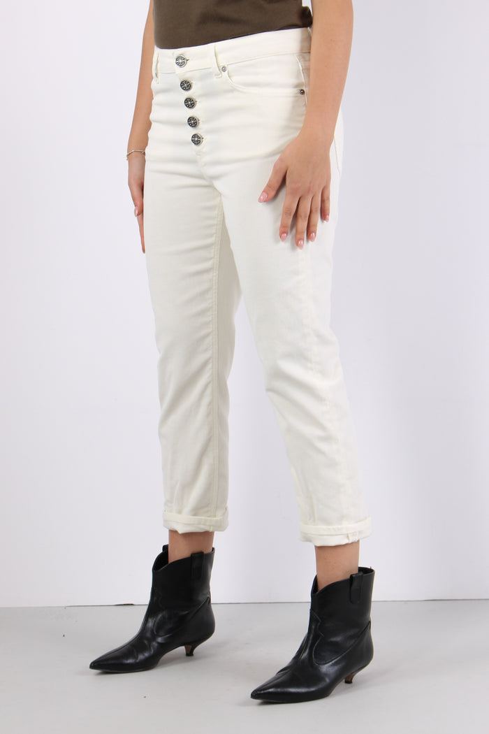 Koons Pantalone Velluto Mille Panna-4