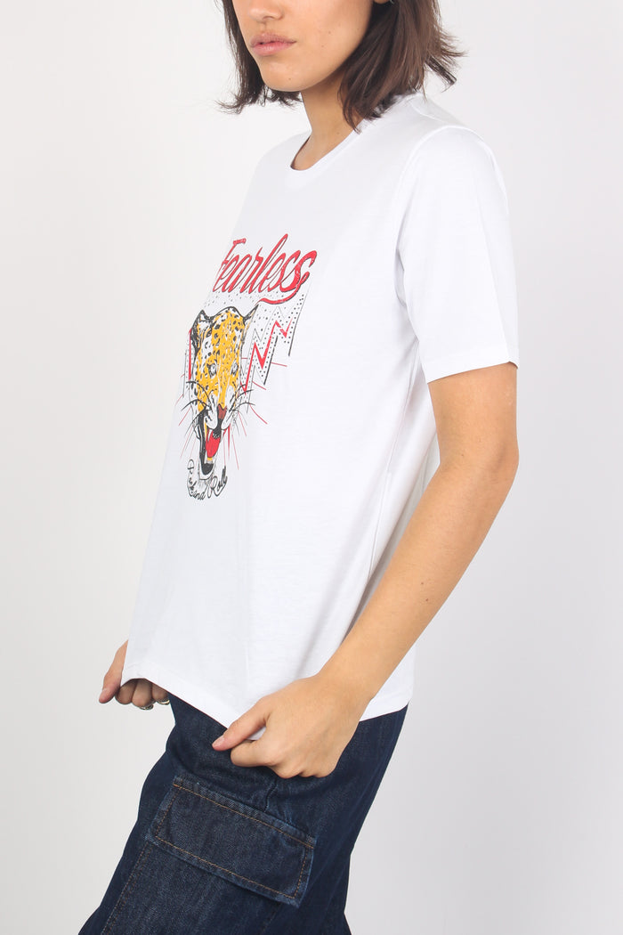 T-shirt Stampa Tigre Bianco-7