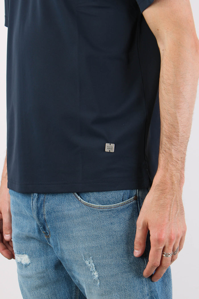 Polo Tessuto Tecnico Blu Navy-8