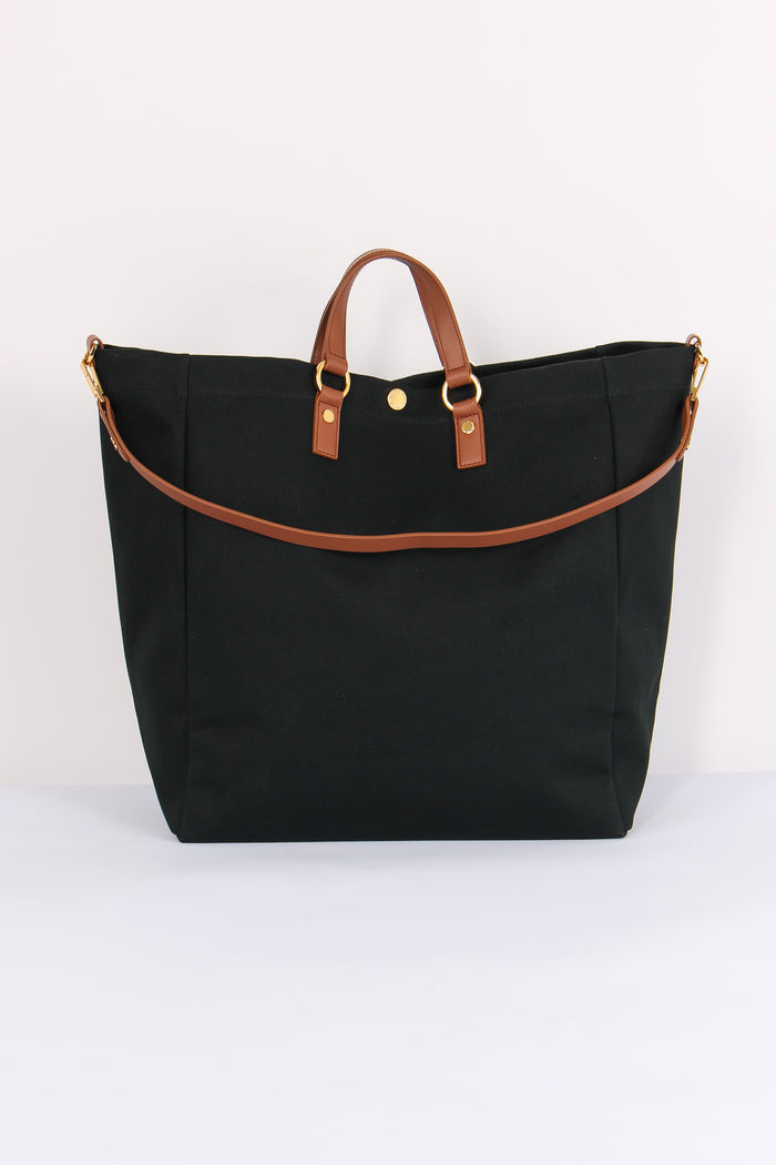 Borsa Mare Logo Nero/cuoio-3