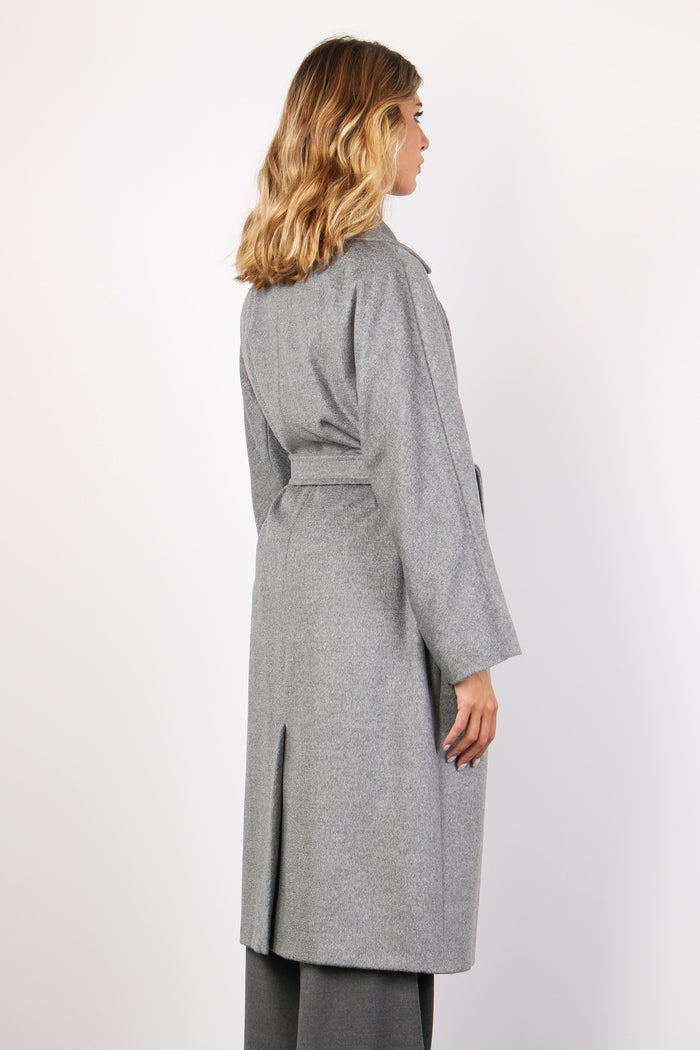 Resina Cappotto Lungo Cintur Grigio Chiaro-5