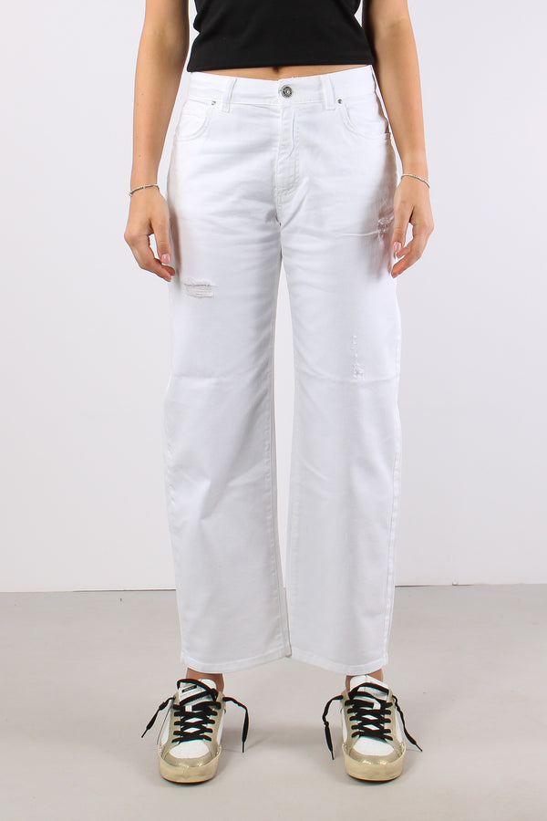 Naiadi Denim Baggy Rotture Bianco-2