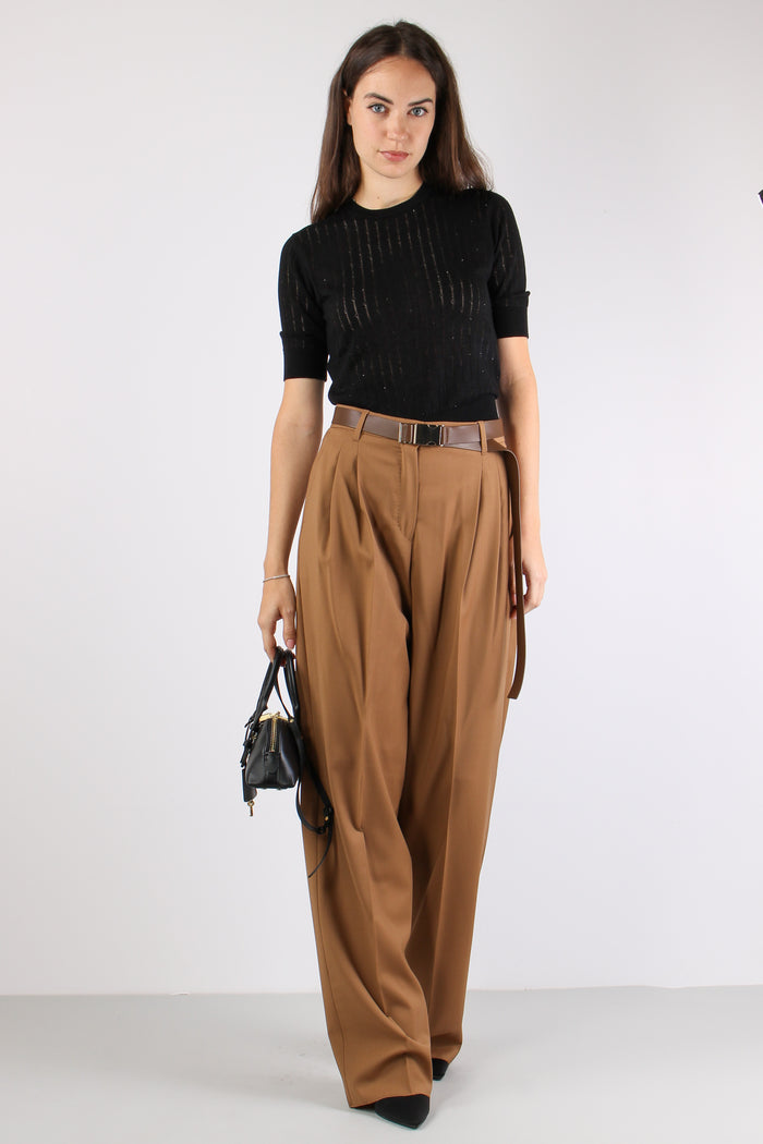 Pila Maglia Filato Lana Seta Nero-7