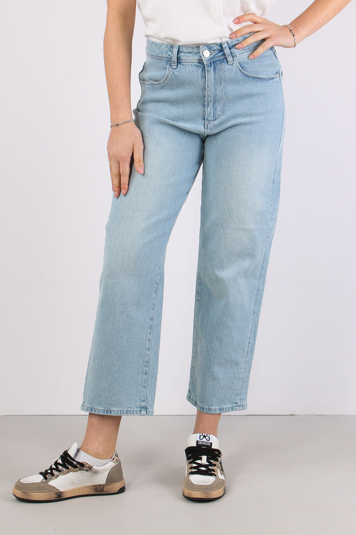 Denim Dritto Cropped Denim Chiaro-2