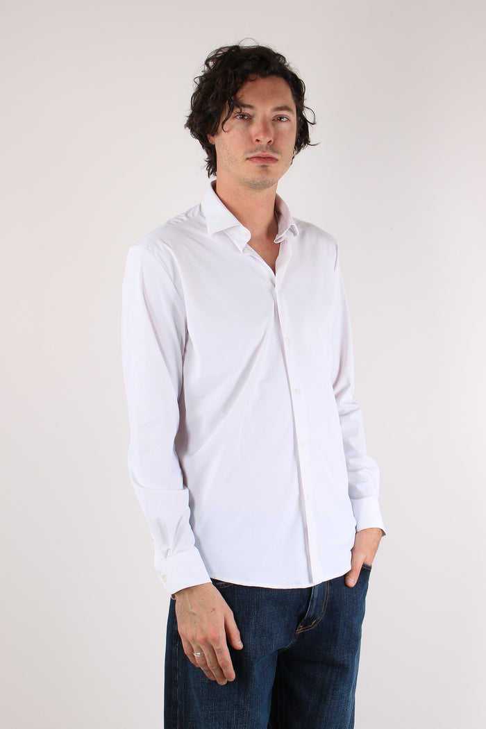 Camicia Tessuto Tecnico Bianco-6