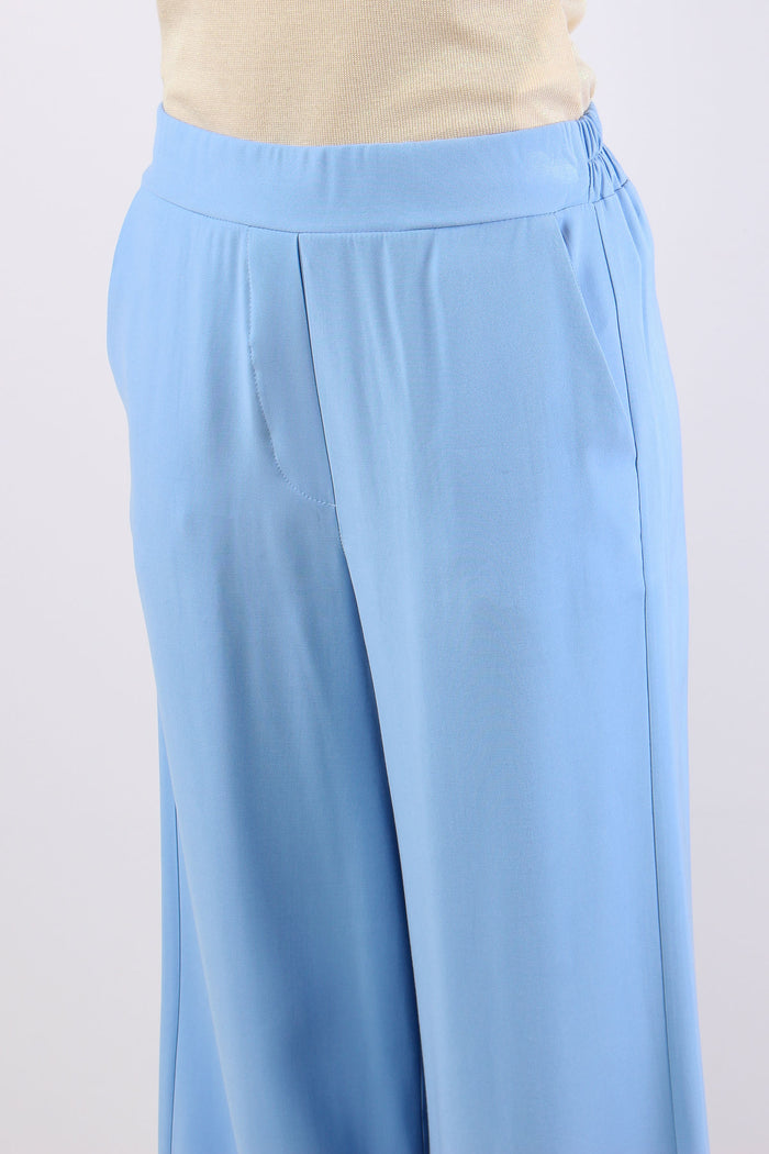 Pantalone Palazzo Misto Viscos Azzurro-7