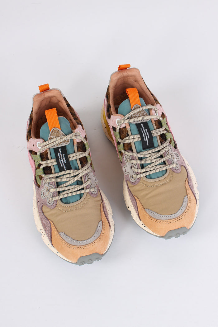 Sneakers Yamano Suede Nylon Light Mustard/grey-4