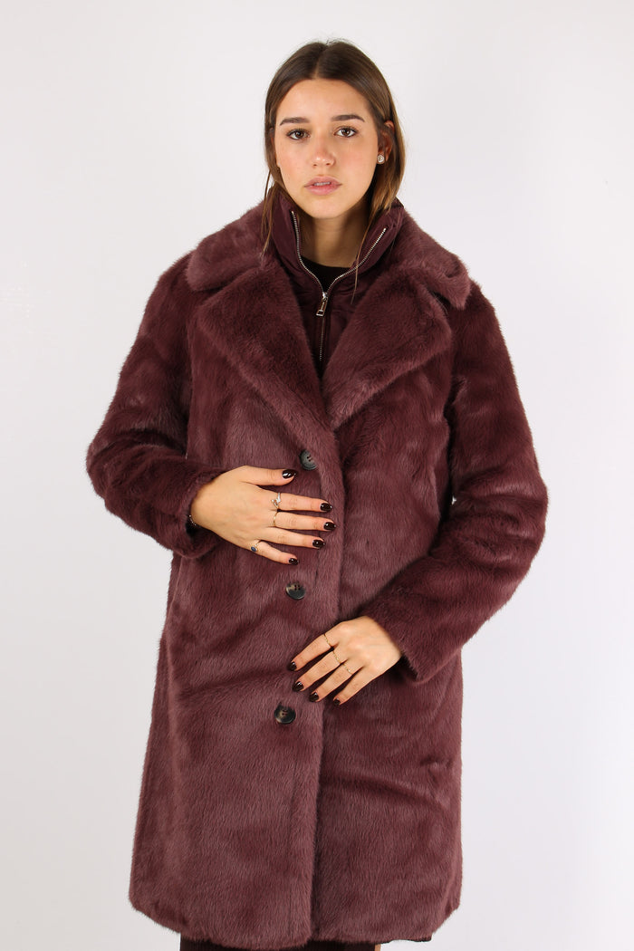 Ecopelliccia Bottoni Chocolate Bean-3