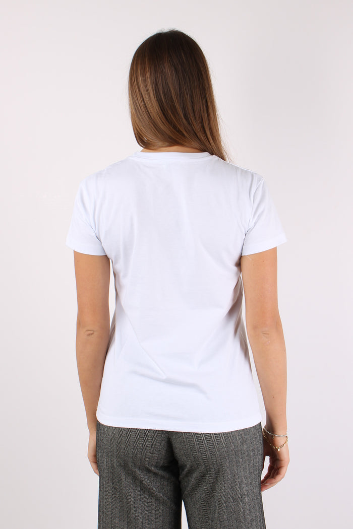T-shirt Ricamo Attenzione Che Bianco-4