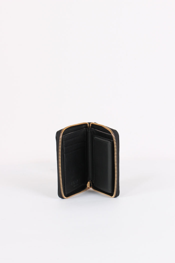 Portafoglio Zip Around Medio Nero-5