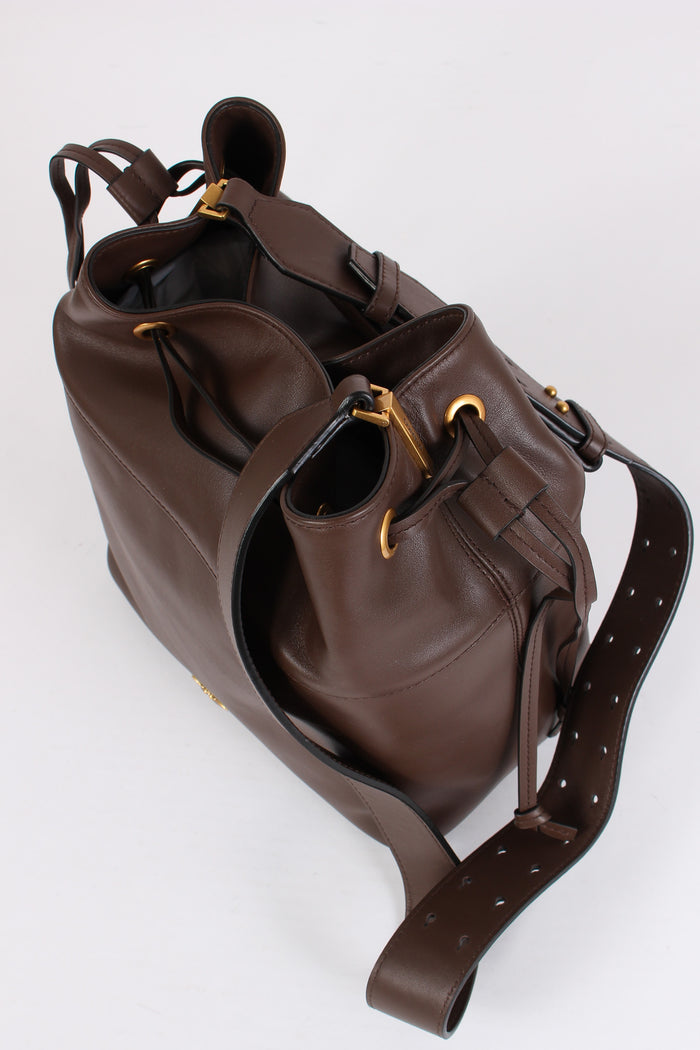 Secchiello Pelle Liscia Marrone/castagna-4