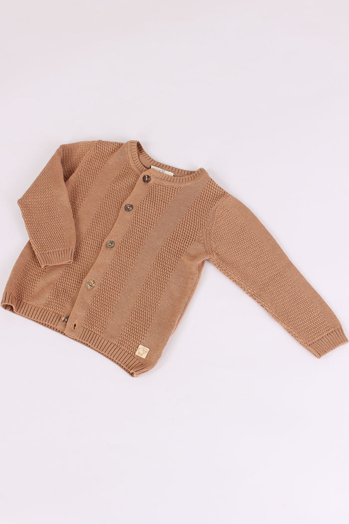Cardigan Bottoni Beige-3