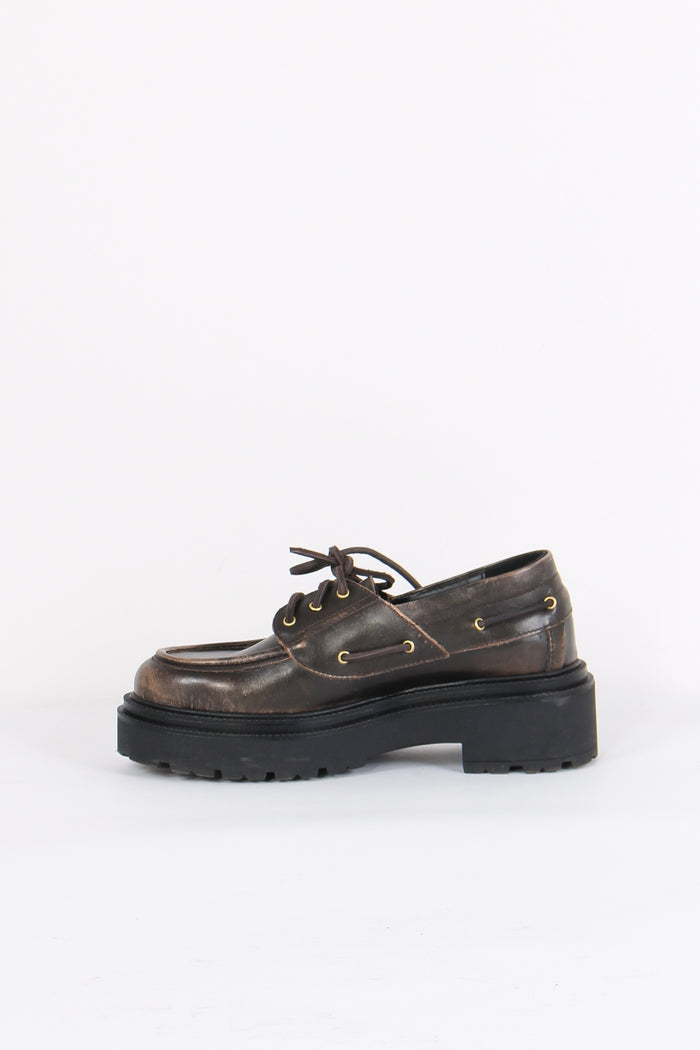 Scapra Barca Pelle Spazzolata Moro-5