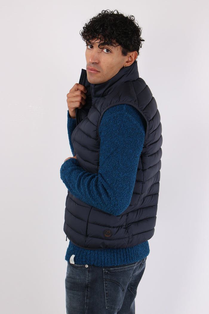 Rhus Gilet Piuma Blue Black-7