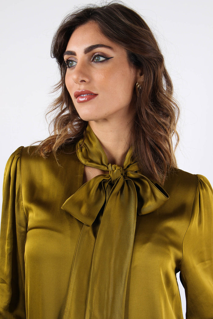 Abito Fiocco Viscosa Olio-7