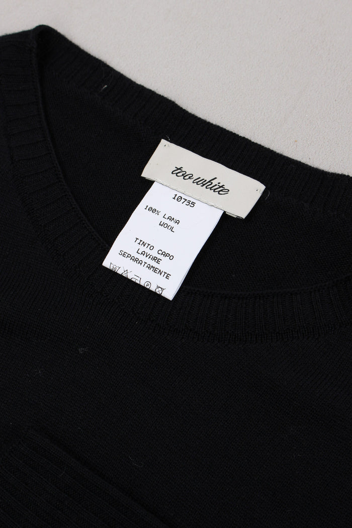 Maglia Scatoletta Scalino Fond Nero-6