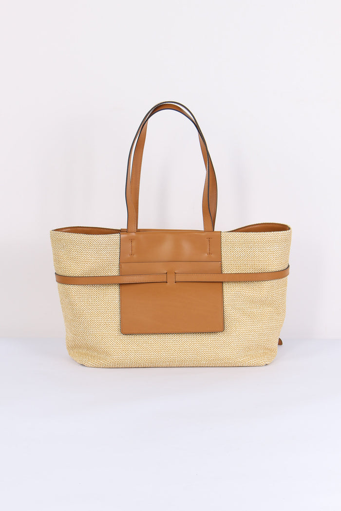 Belty Shopping Rafia Naturale/cuoio-4