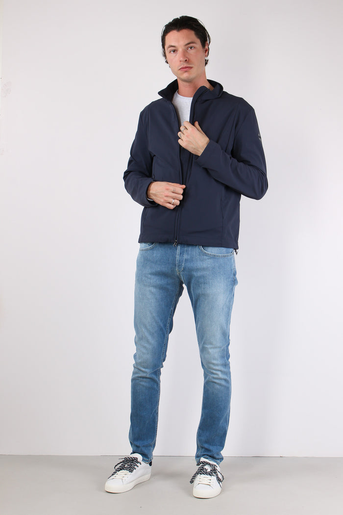 Giubbotto Collo In Piedi Stretch Navy-5