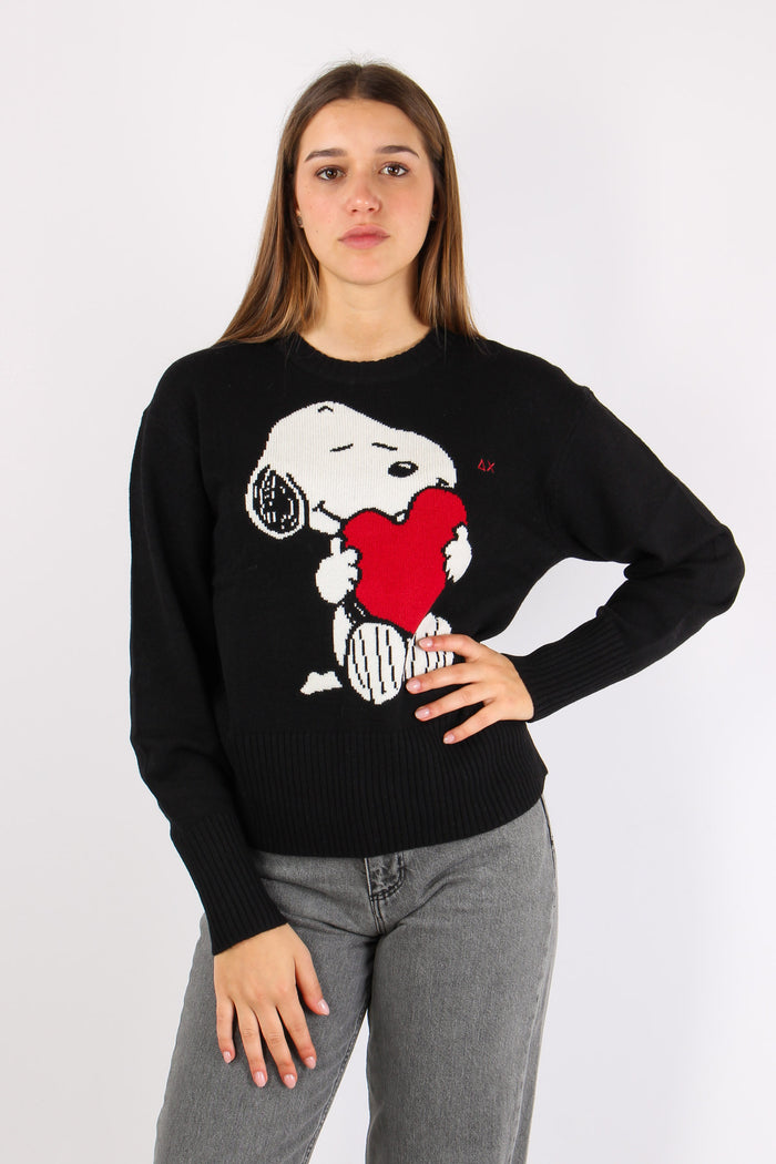 Maglia Ricamo Grande Nero-4