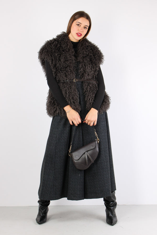 Gilet Mongolia Cintura Grigio