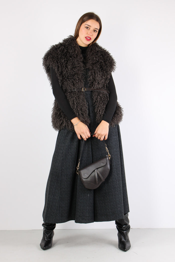 Gilet Mongolia Cintura Grigio