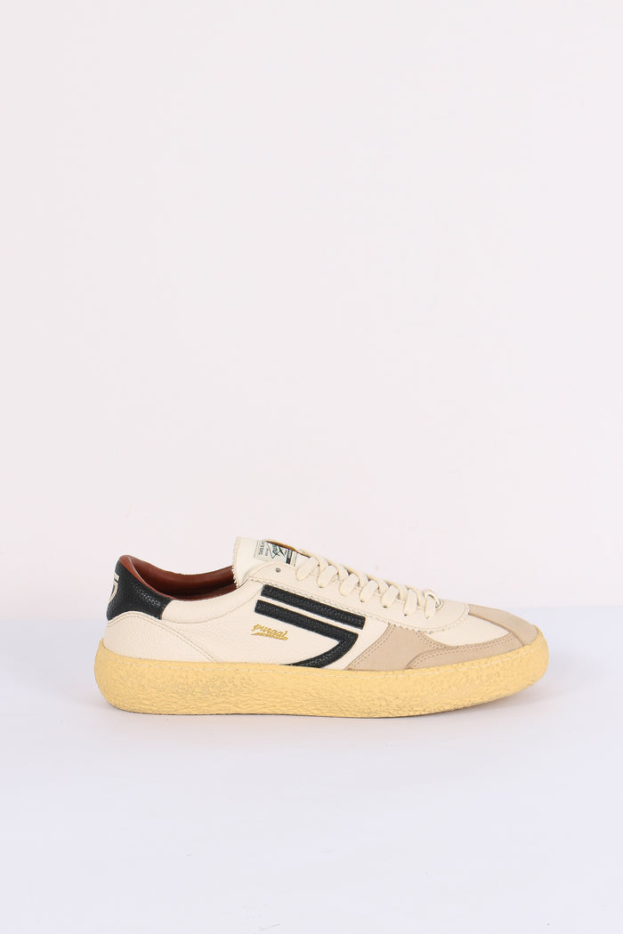 Sneakers Pelle Martellata Osso
