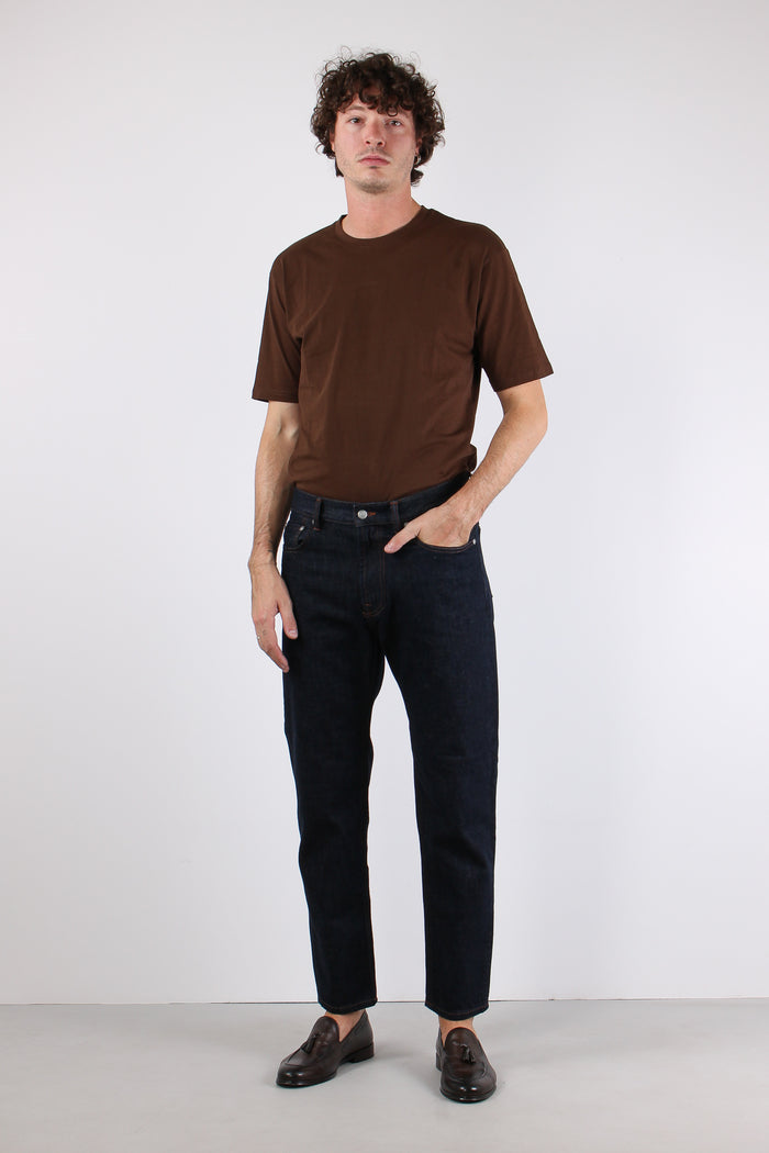 Denim Cuciture Contrasto Denim Scuro