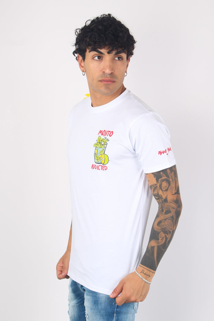 T-shirt Mojito Addicted Bianco-6