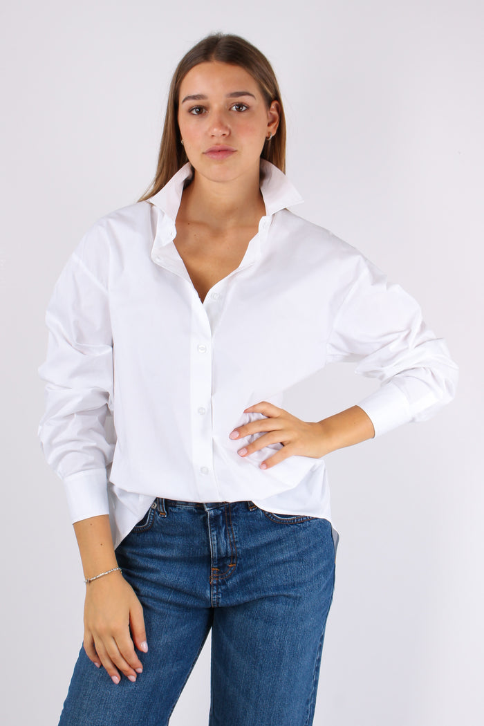 Camicia Doppia Abbottonatura Bianco-5
