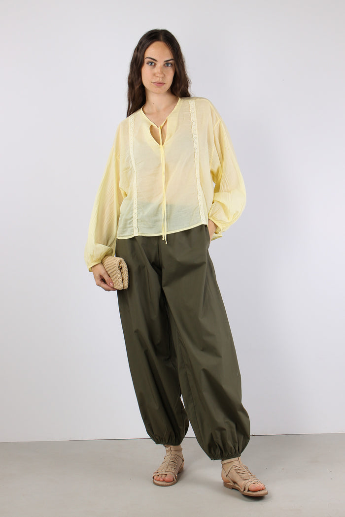 Pantalone Popeline Elastico Fo Militare-5