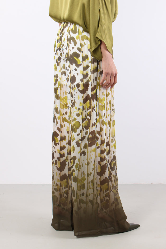 Pantalone Fluido Fantasia Edera-6