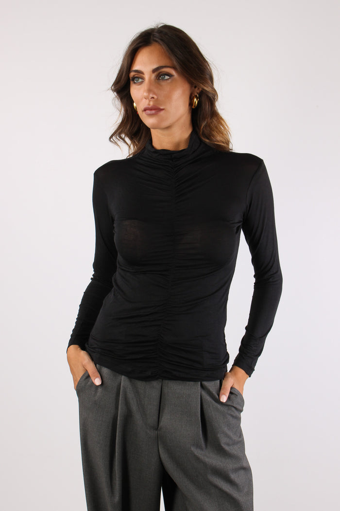 T-shirt Modal Lana Arriccio Nero-3