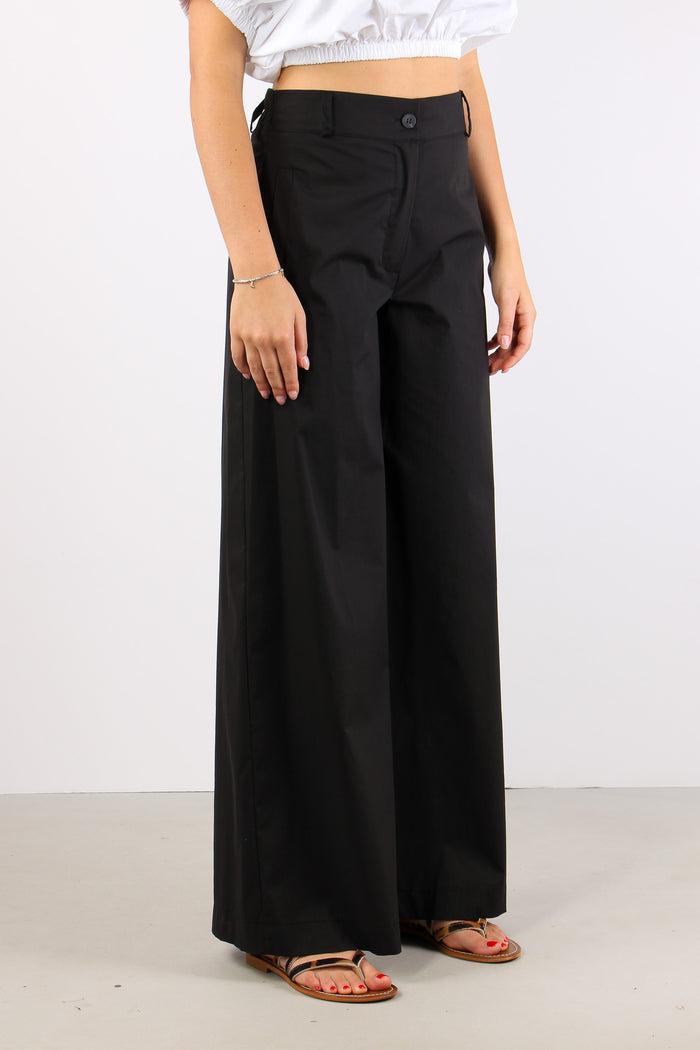 Pantalone Cotone Elastico Diet Nero-5