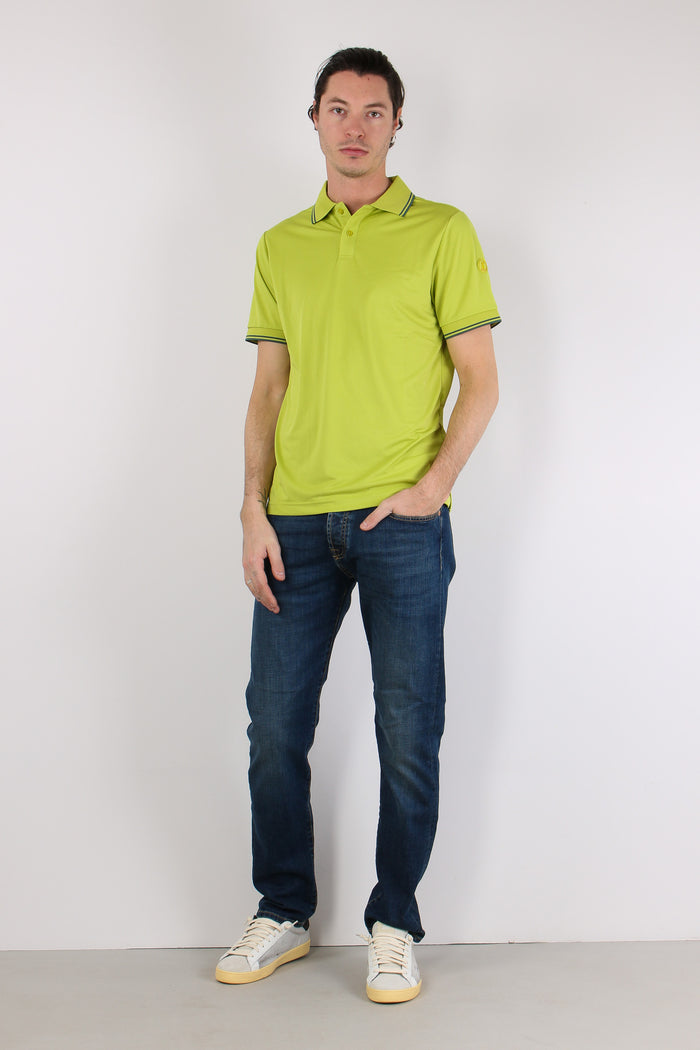 Hari Polo Collo Righe Citron Green-6