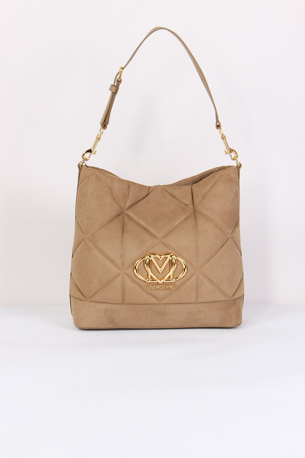 Sacca Ecocamoscio Trapunta Sabbia