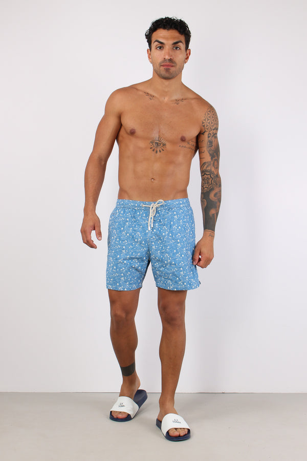 Costume Boxer Stretch Azzurro