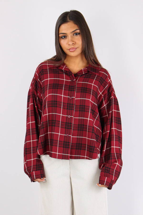 Camicia Quadri Stondata Rosso/nero-2
