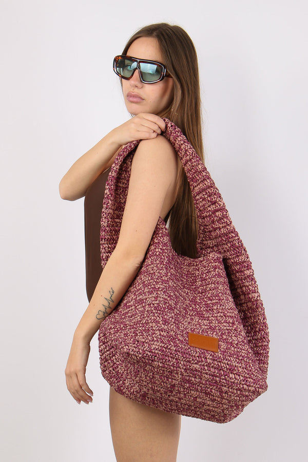 Maxi Hobo Rafia Viola-2