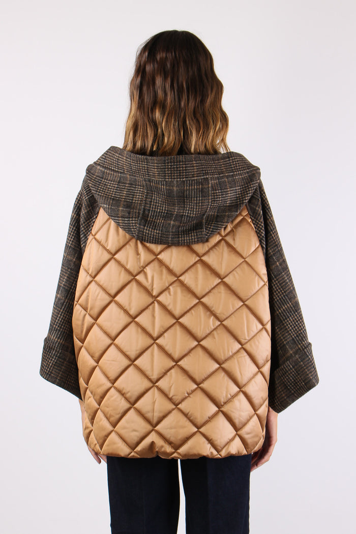 Cappa Quadro Retro Nylon Camel Check-4