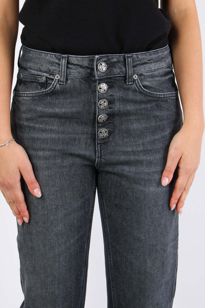 Koons Denim Bottone Gioiello Nero-6