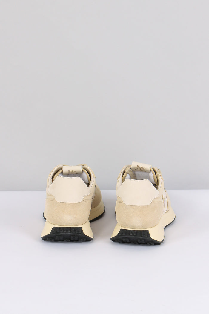Sneaker Bimateriale Patch Sabbia-3