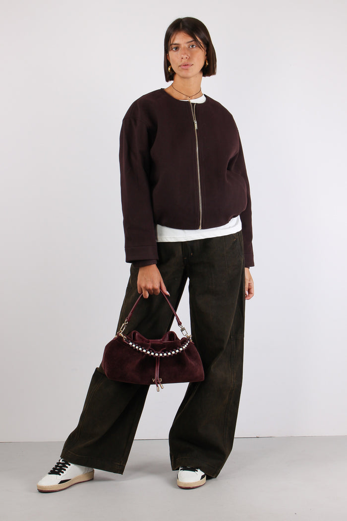 Bomber Panno Lana Chocolate Bean