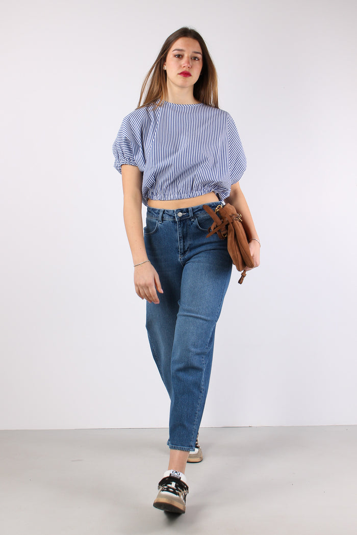 Denim Dritto Cropped Denim Scuro