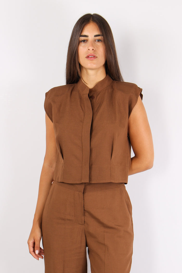 Camicia Corta Spallina Tabacco-2