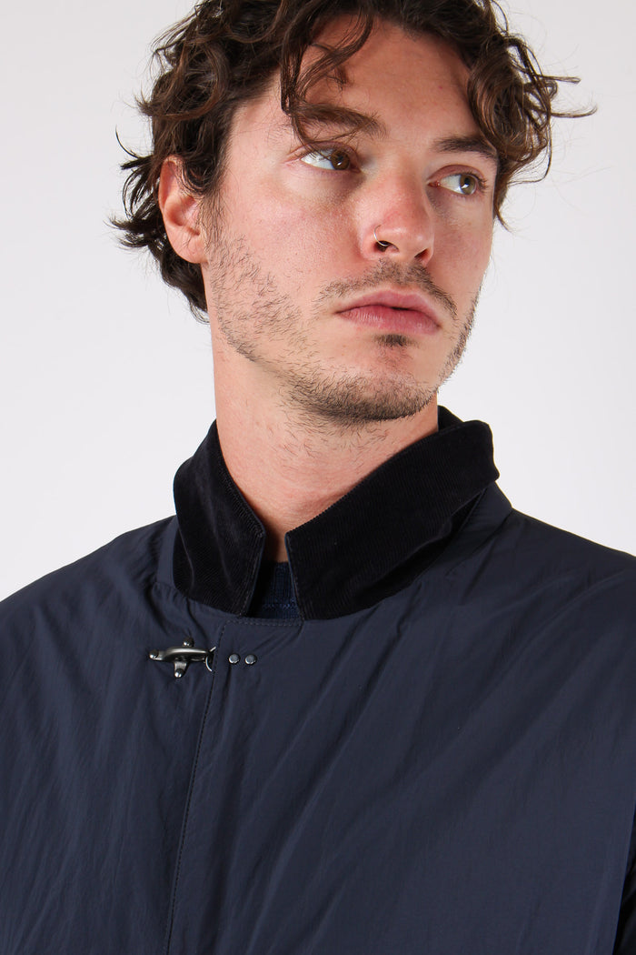 Giubbotto Colletto Velluto Blu-7