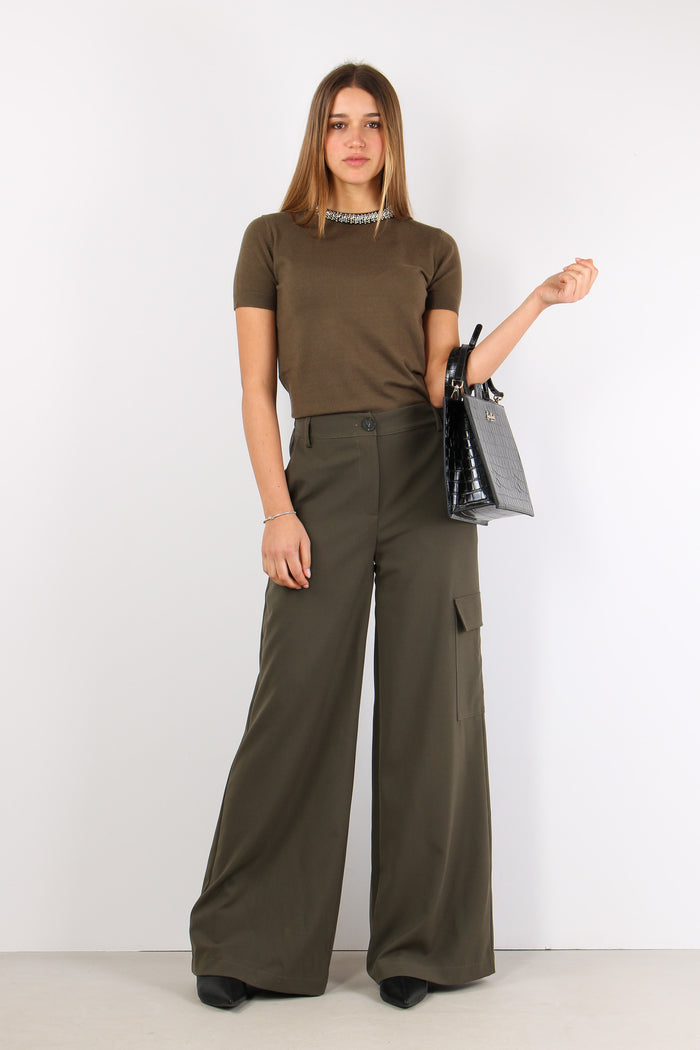 Pantalone Tasconato Mano Lana Militare