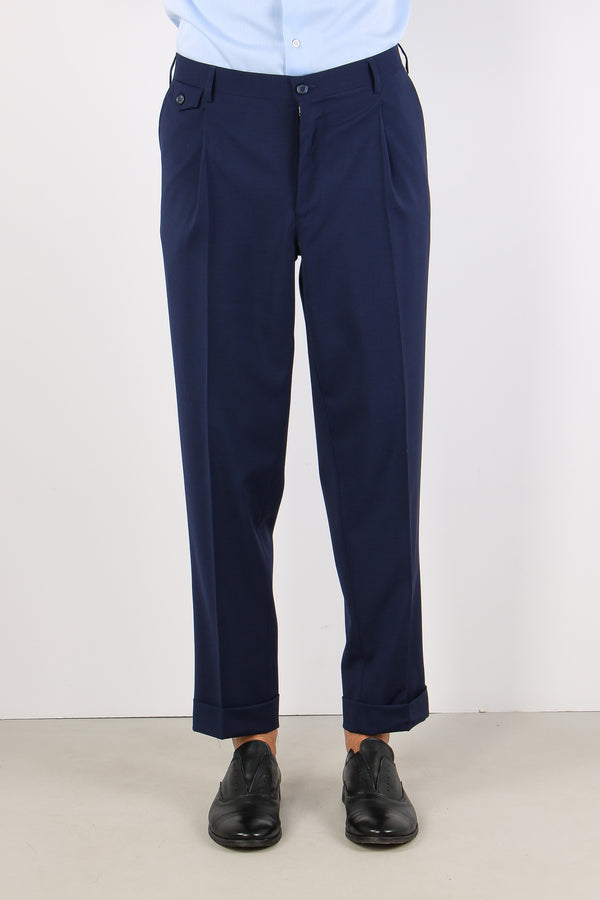 Pantalone Gamba Dritta Blu-2